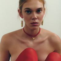 Konyk Red Suede Pendant
