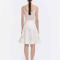 Oda Embroidered Skirt in milk