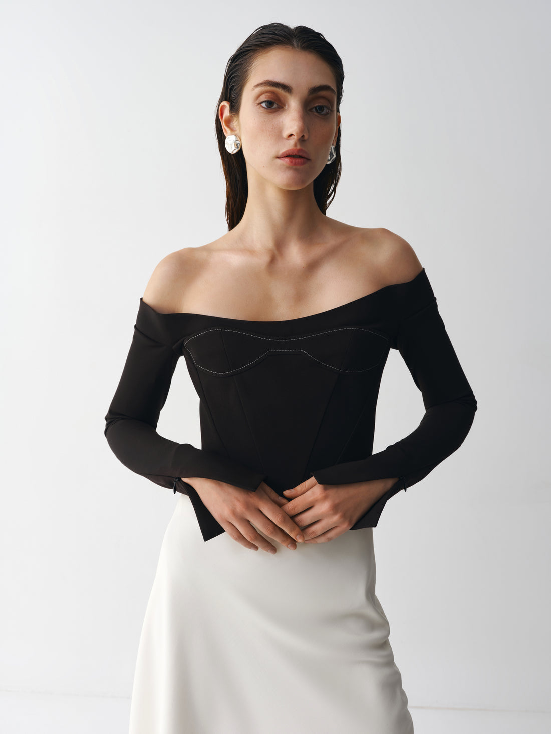 Longsleeve bustier top