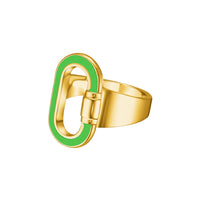 Carabine Ring in gold and green