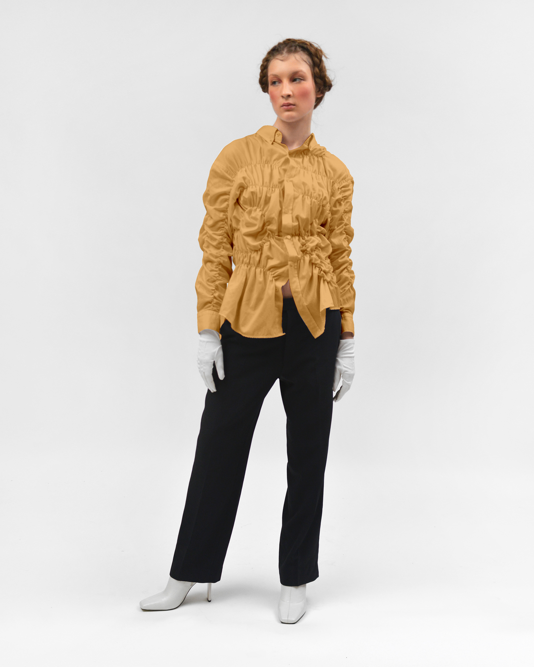 Upcycling Shirt in peach