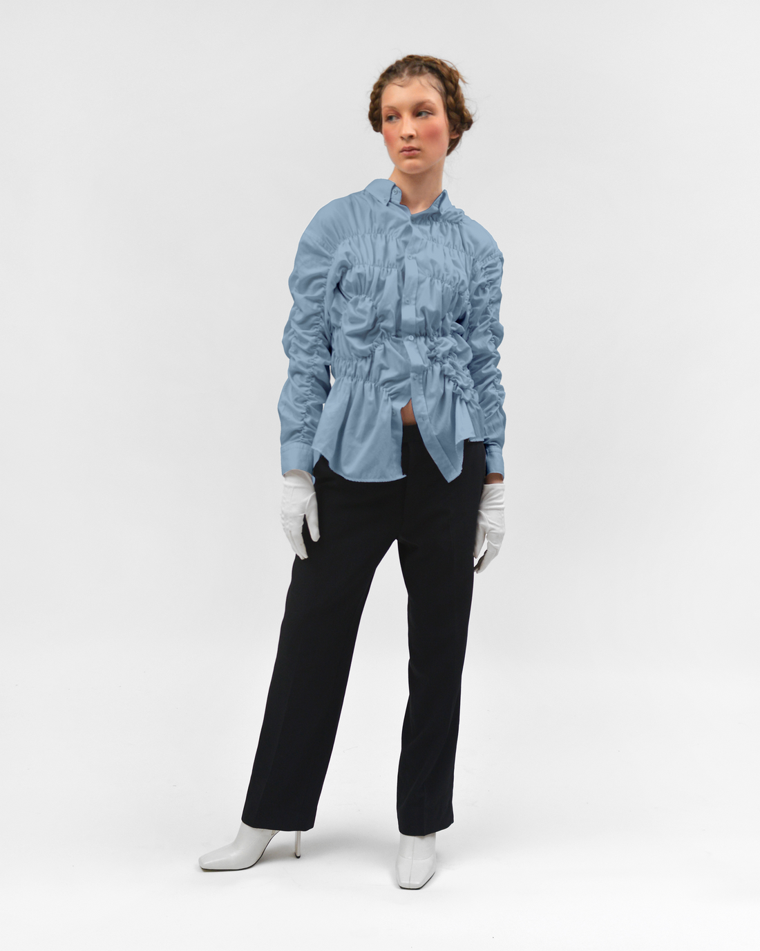 Upcycling Shirt in blue