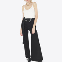 Asymmetric jeans in black