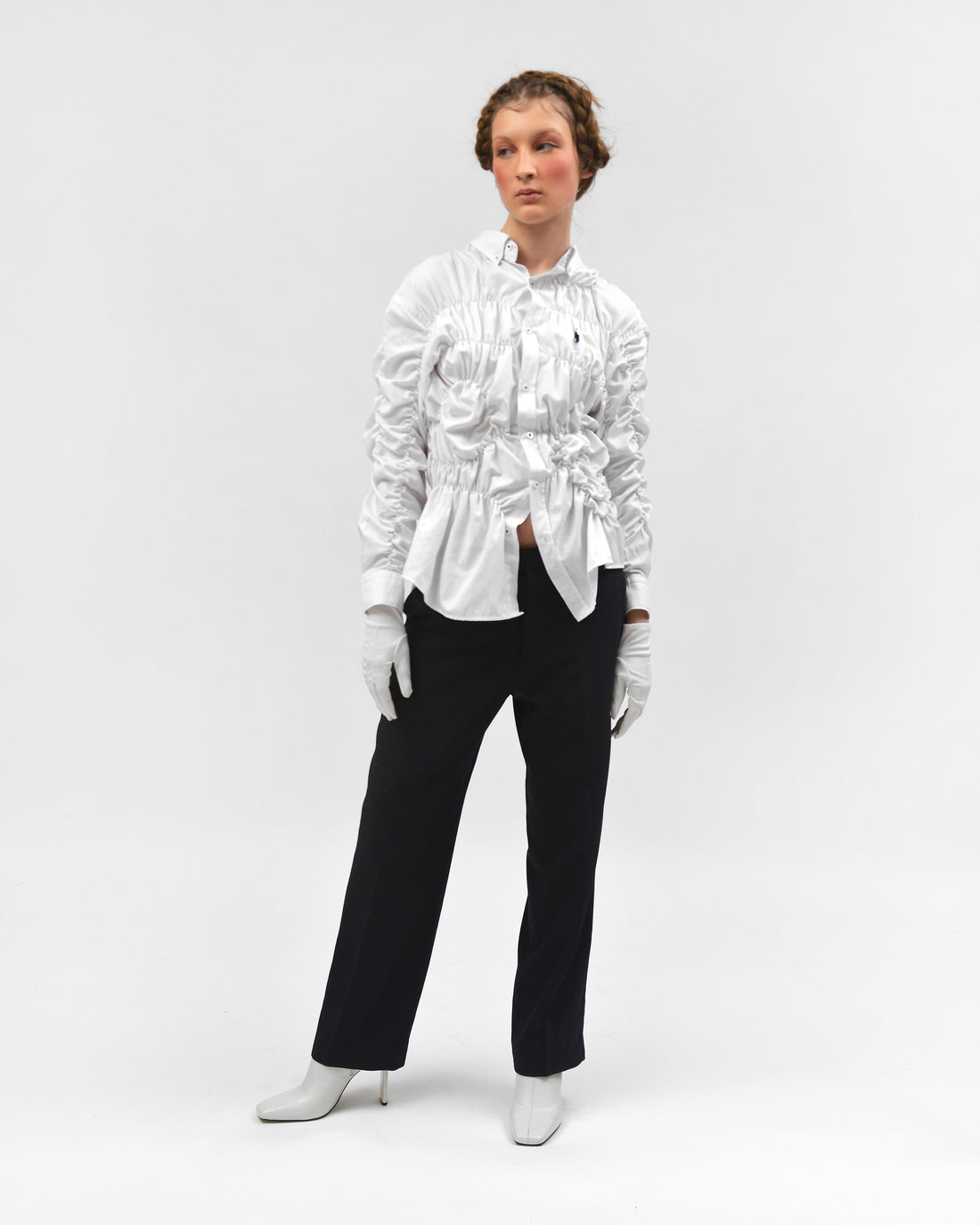Upcycling Shirt in white