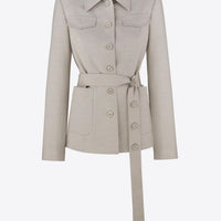 Tailored jacket with belt
