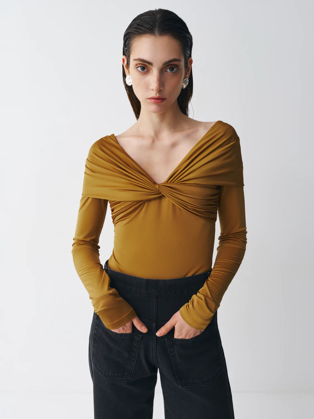 Draped Bodysuit