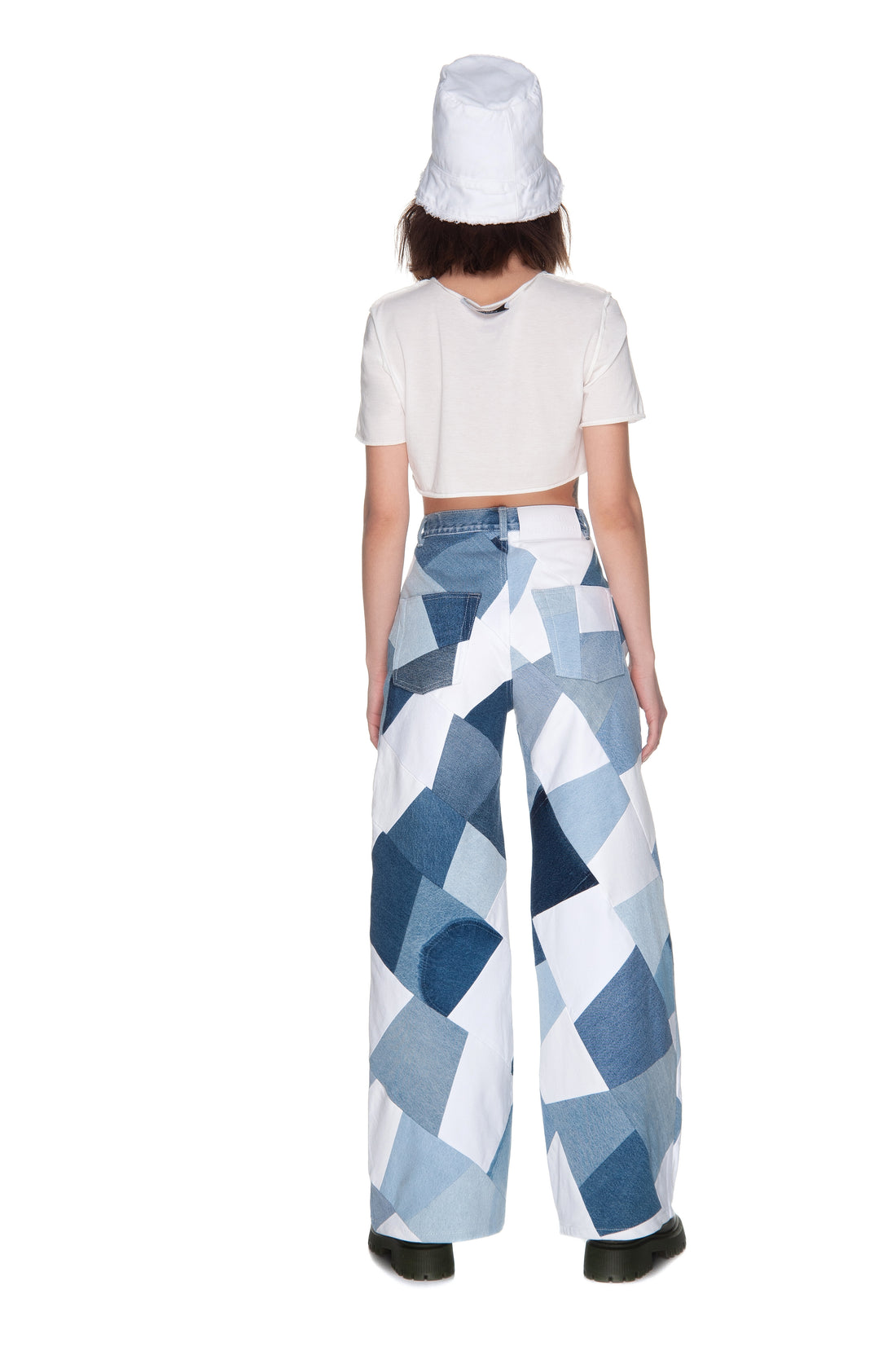Patchwork Wide Jeans