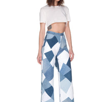 Patchwork Wide Jeans