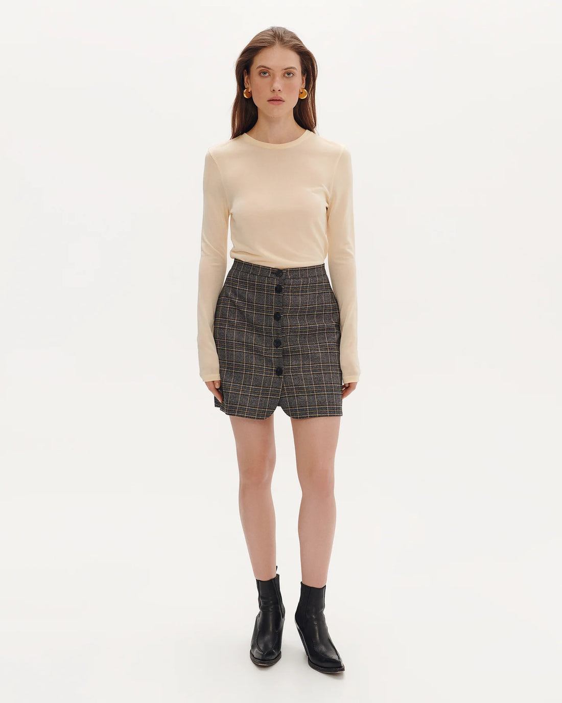 Plaid mini skirt
