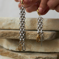 Steel Trident Earrings