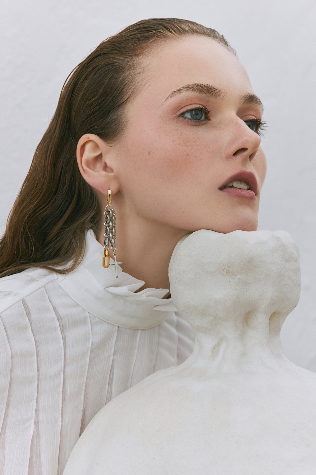 Steel Trident Earrings