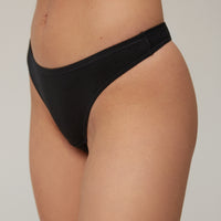 Black low rise thong