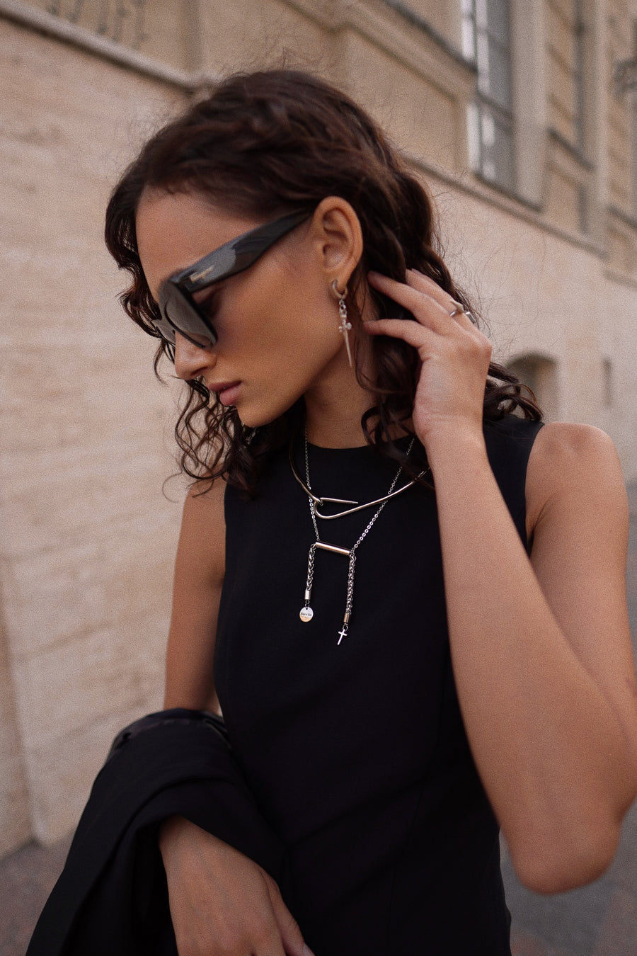 Libra Necklace with pearl in silver
