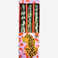 Yellow Leopard Taper Candles