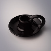 Black Ceramic Candle Holder