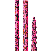 Pink Leopard Taper Candles