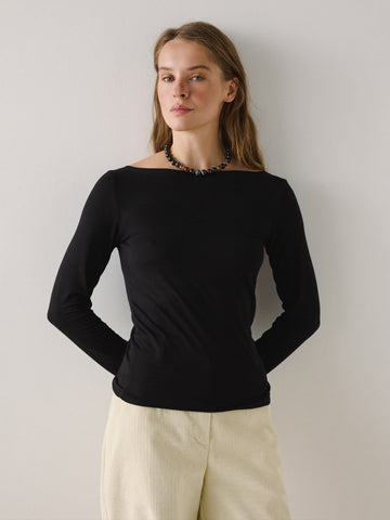 Basic Longsleeve Top in black