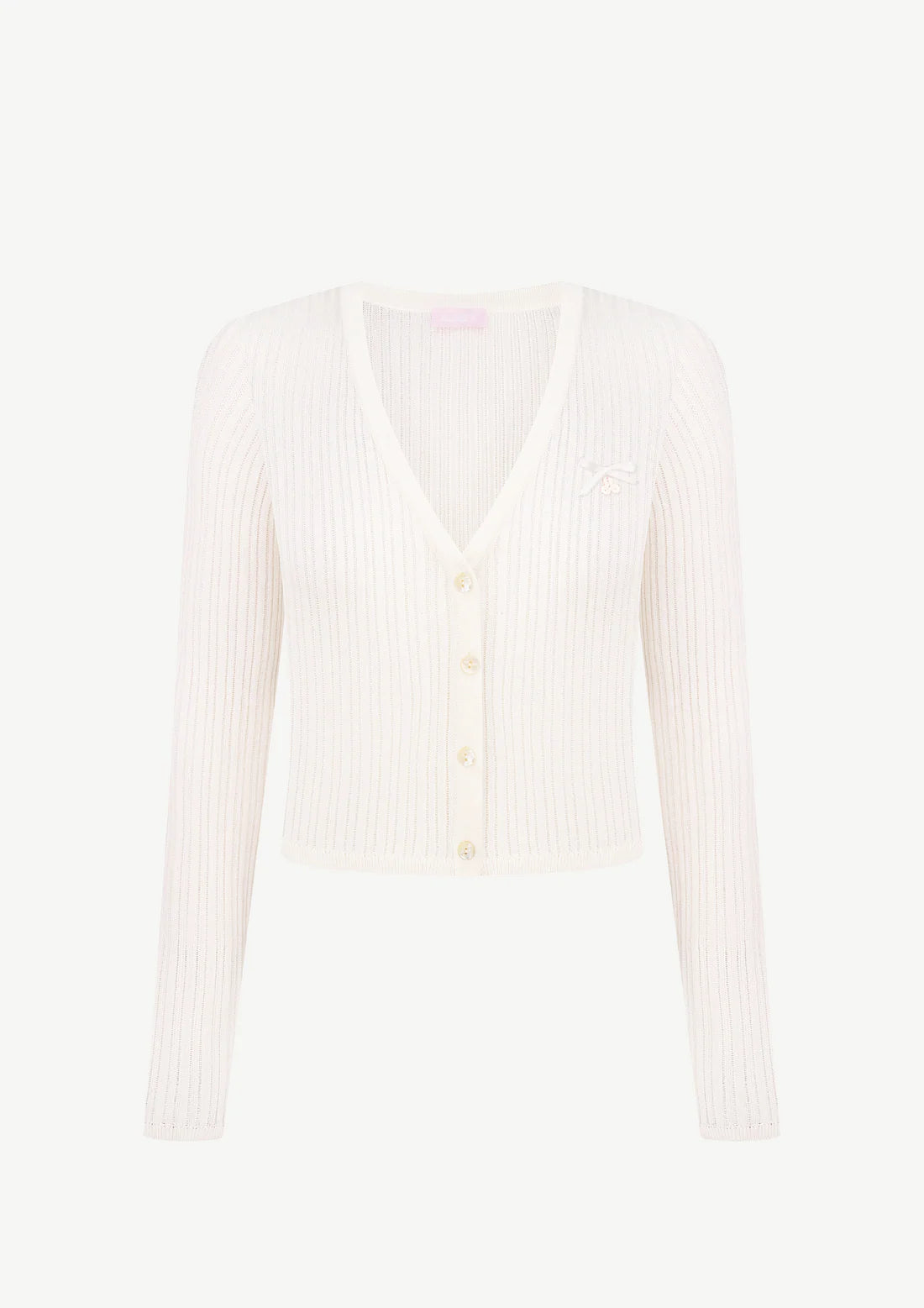 Knitted Cardigan In Almond Milk