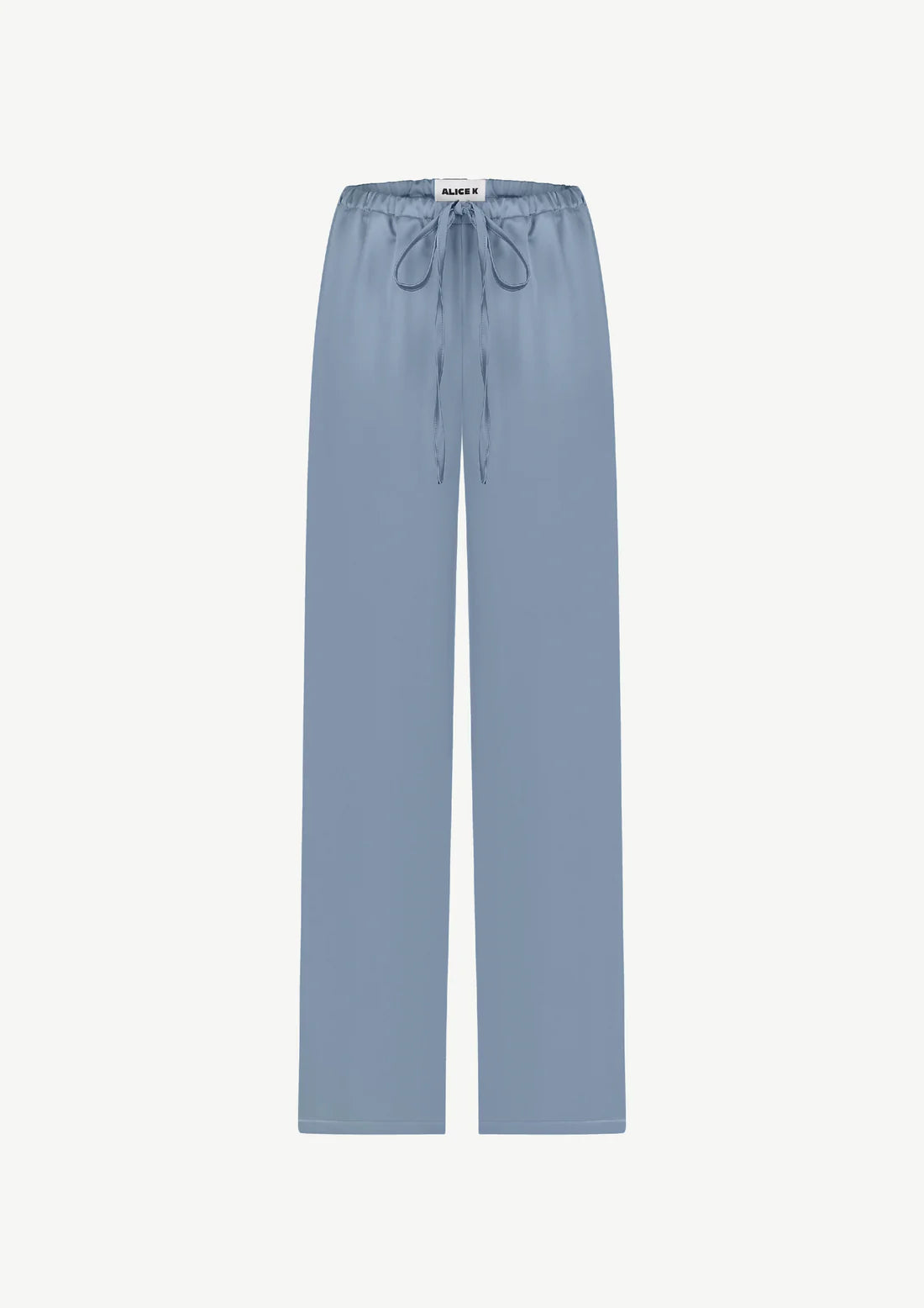 Satin Trousers in ash blue