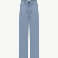 Satin Trousers in ash blue