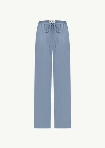 Satin Trousers in ash blue