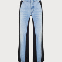 Jeans with Contrast Side Lines