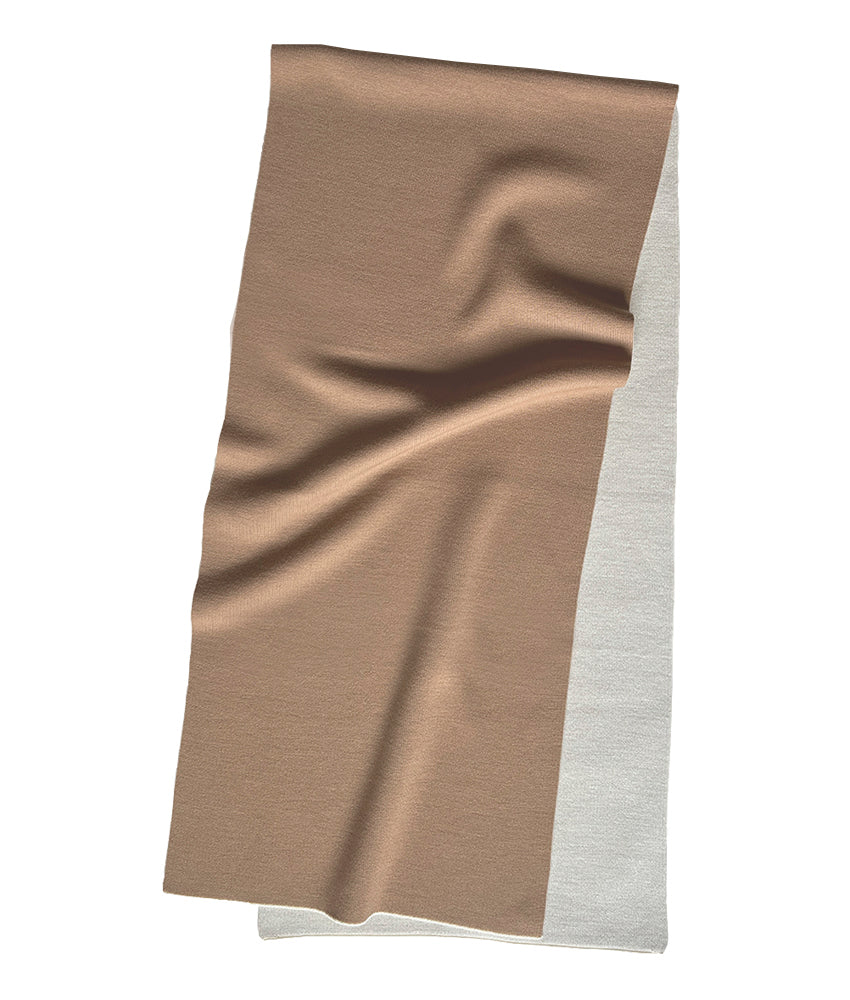 Two-tone merino scarf
