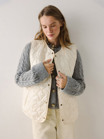 Puffer Vest in milk