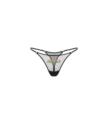 Butterfly thong in black - Zhilyova Lingerie - I AM VOLYA UK