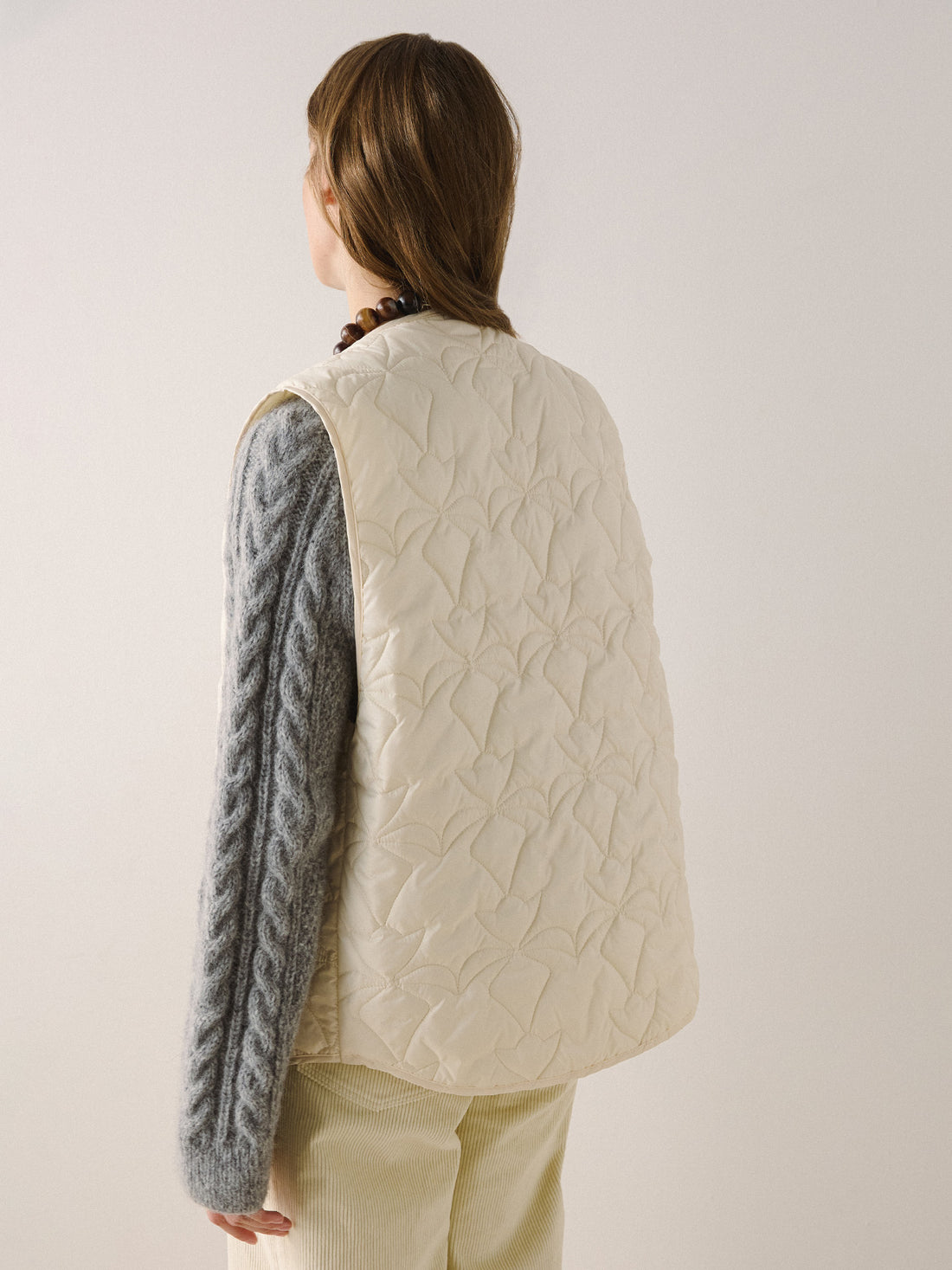 Puffer Vest in milk
