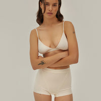 Ivory high waist boxers