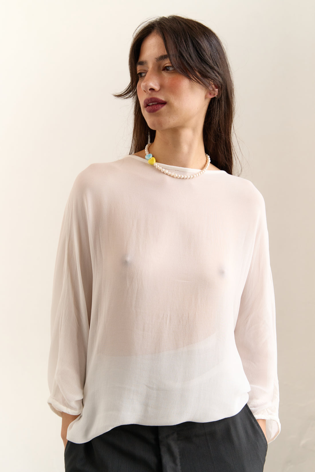 UA necklace with porcelain hearts