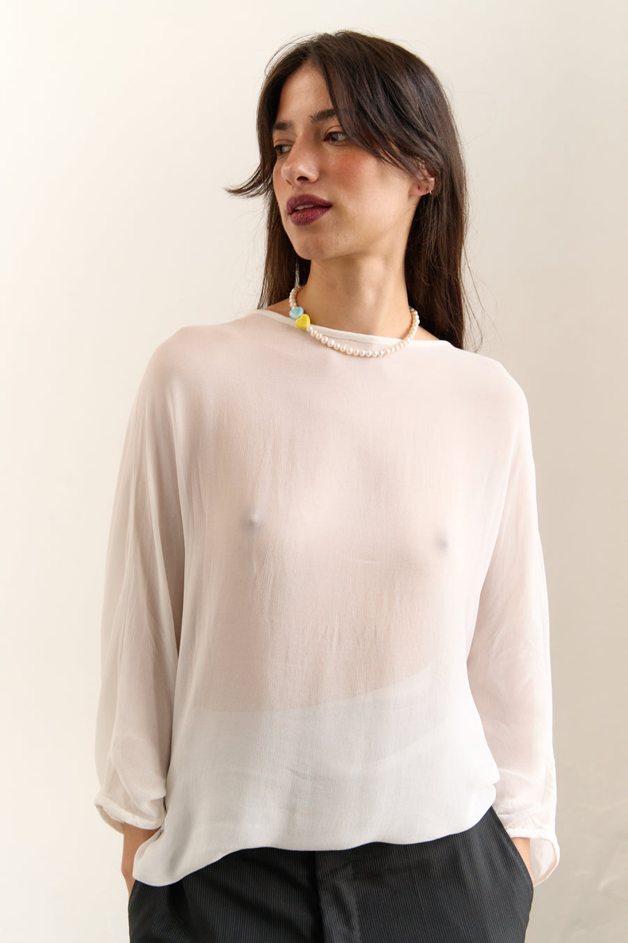 UA necklace with porcelain hearts