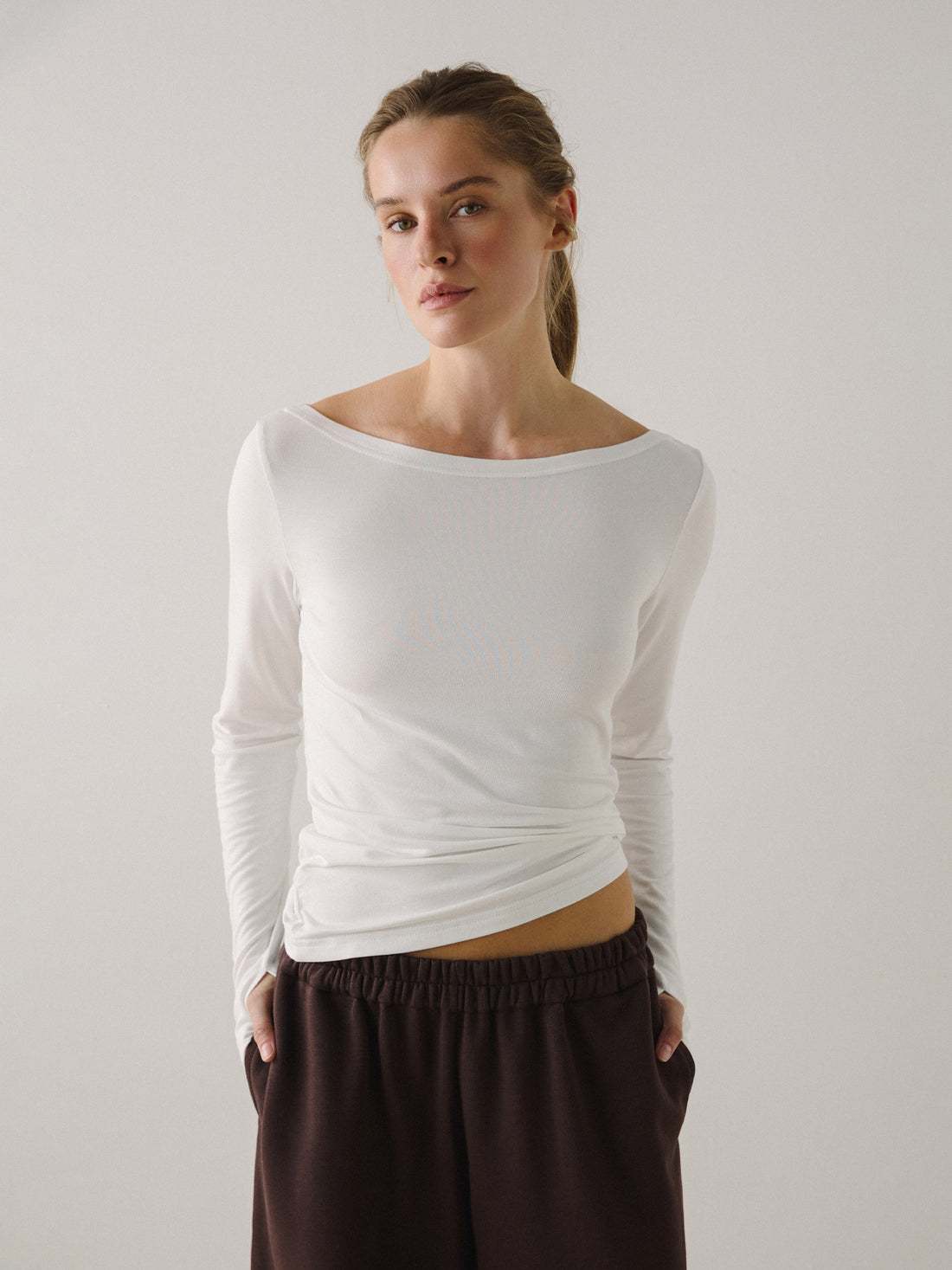 Basic Longsleeve Top in milk