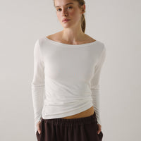 Basic Longsleeve Top in milk