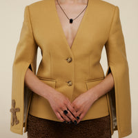 Grace Blazer in mustard yellow