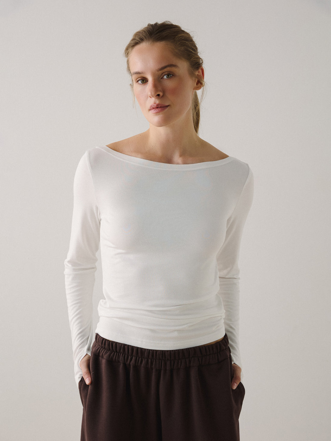 Basic Longsleeve Top in milk