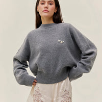Lambswool Sweater In Grey