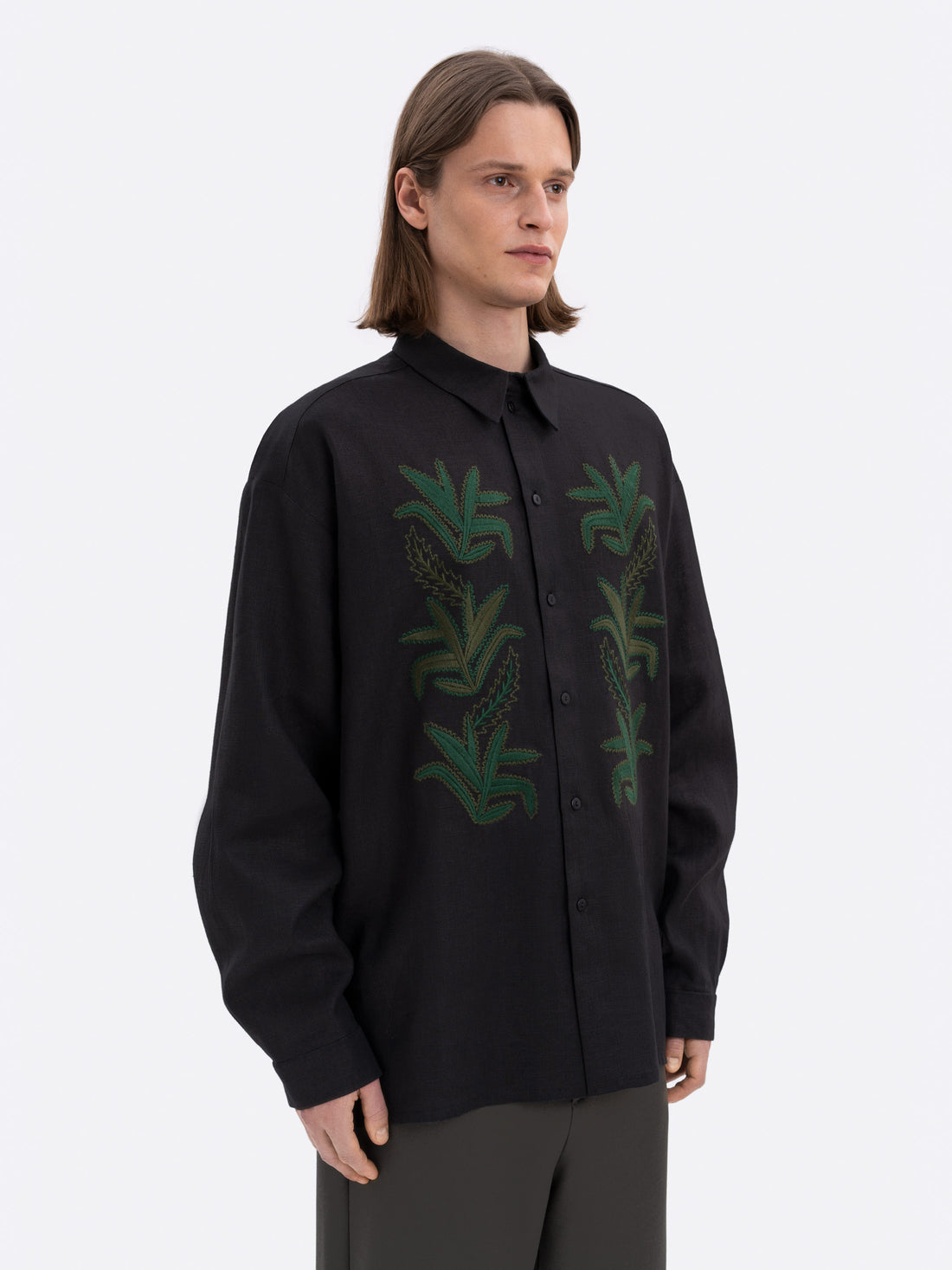 Konopli Men's Embroidered Shirt