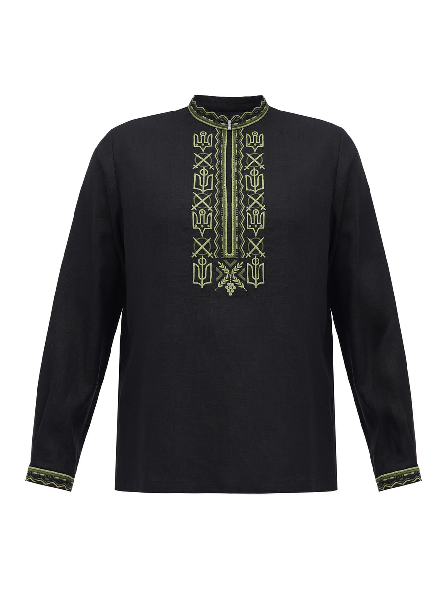 Kyivan Rus Men’s Vyshyvanka Shirt in black