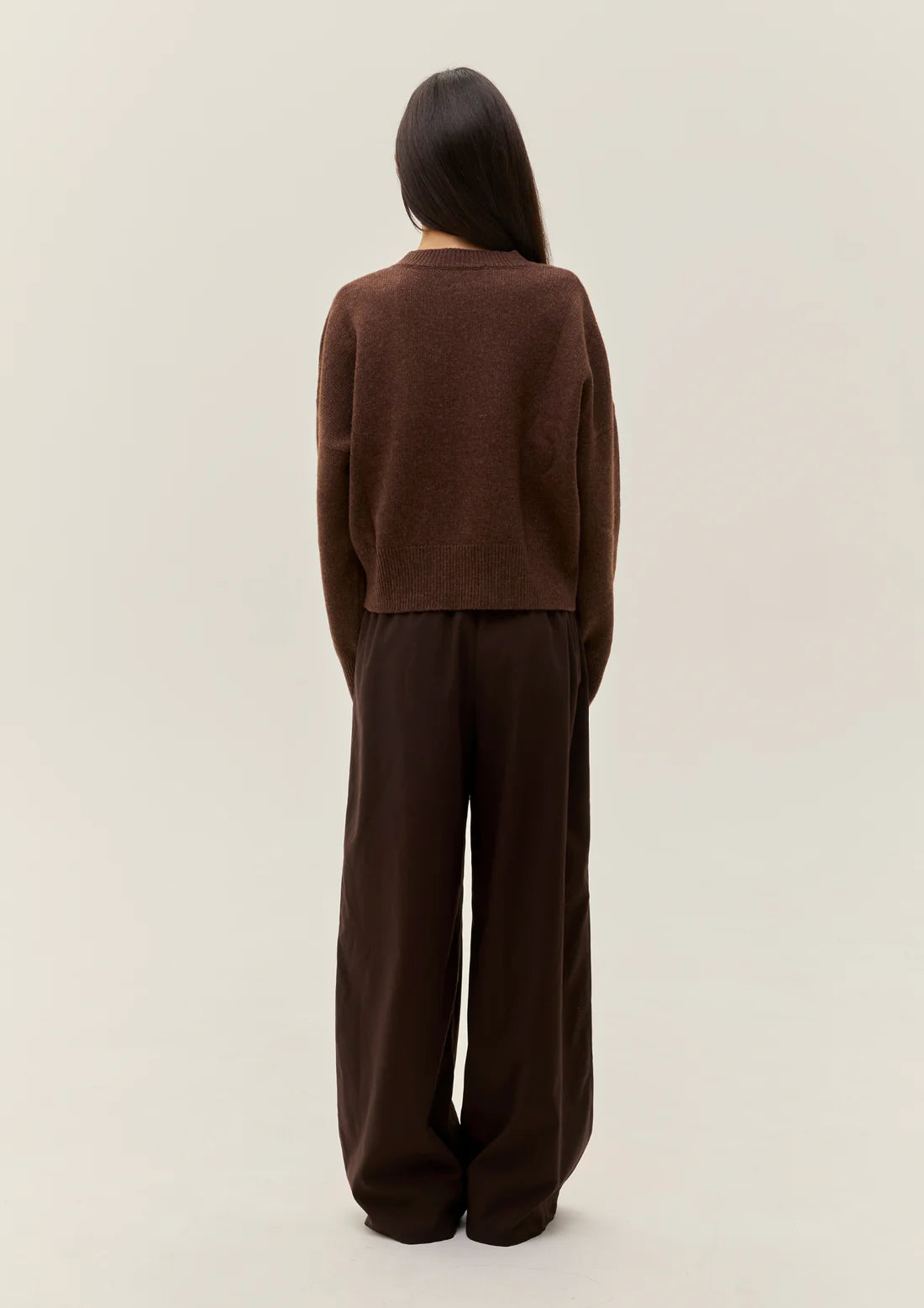 Lambswool Sweater In Chocolate