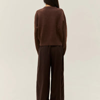 Lambswool Sweater In Chocolate