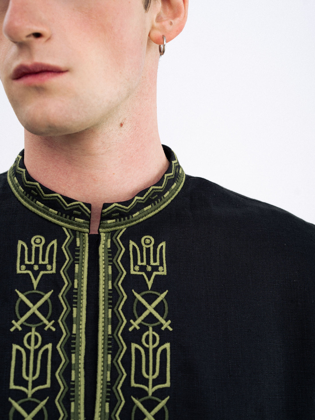 Kyivan Rus Men’s Vyshyvanka Shirt in black