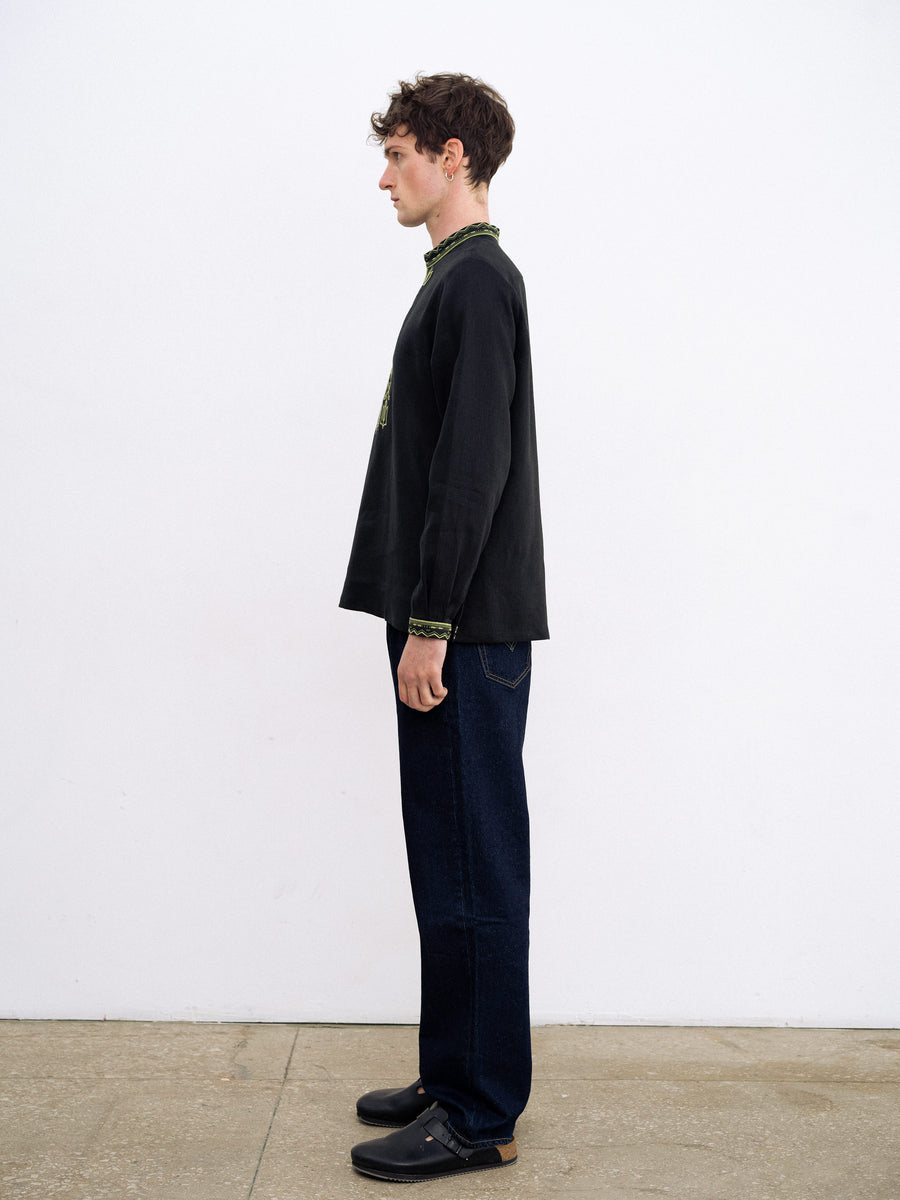 Kyivan Rus Men’s Vyshyvanka Shirt in black