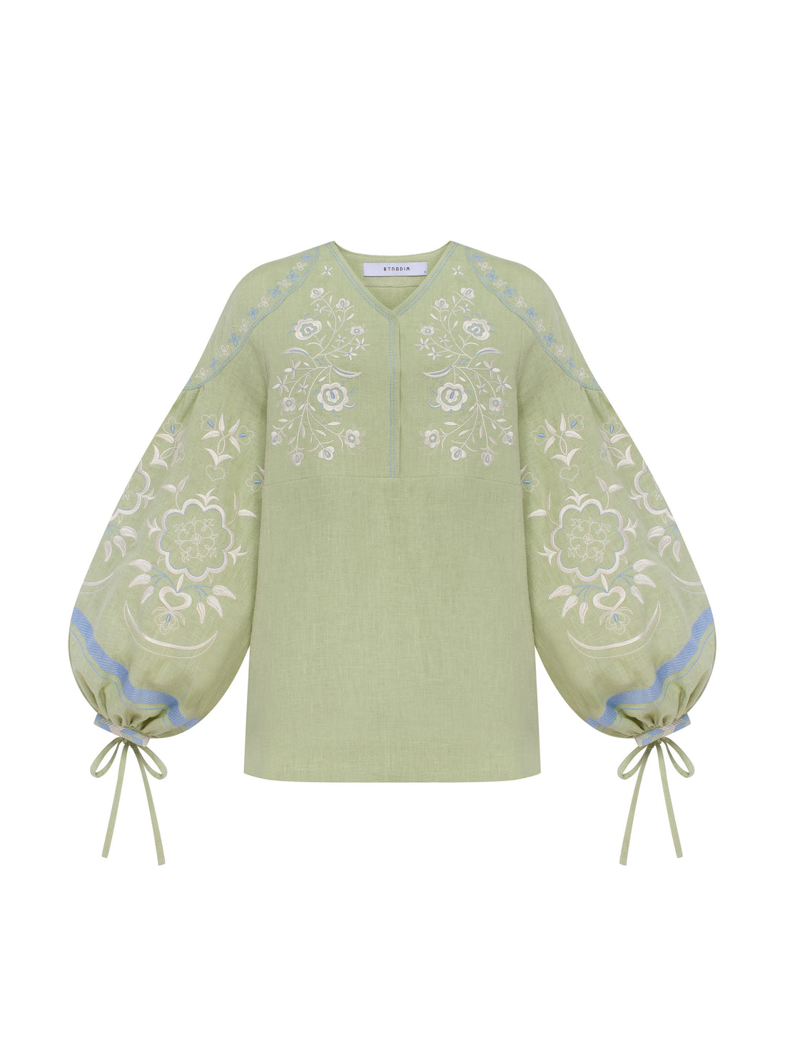 Örnek Vyshyvanka Shirt in soft green