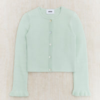 Mint Ruffle Cardigan