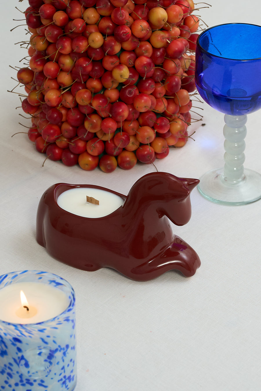 Konyk Candle in Burgundy