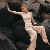 Knitted Soul Top in peach