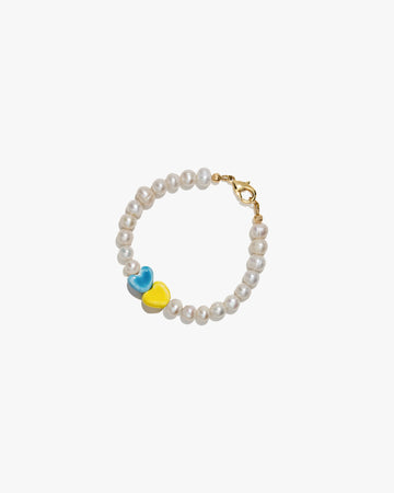 UA bracelet with porcelain hearts