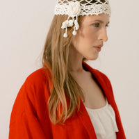 Lace-knit Flowers Beanie